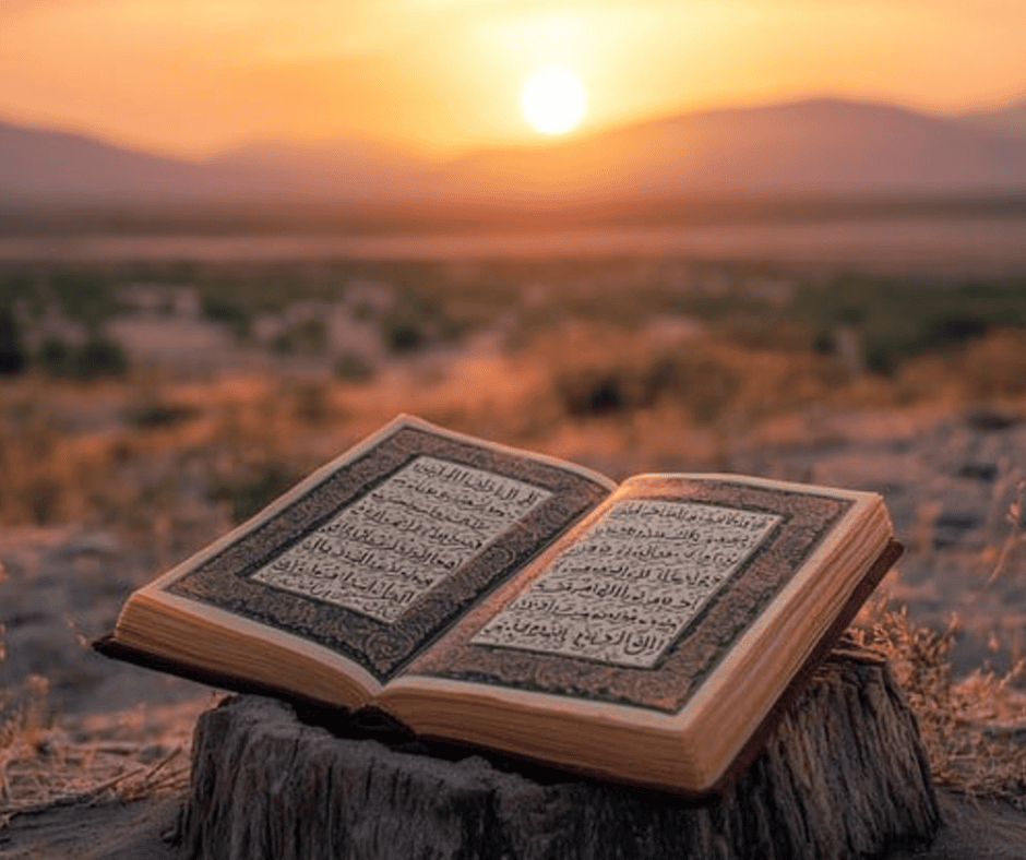 Muslim Reading Quran with Tajweed
